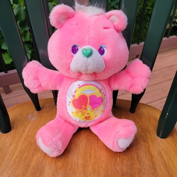SOLD: VTG '91 Y2K Pink Love A Lot Care Bear Plush Cuddle Buddy Collector Toy - Picture 4 of 8